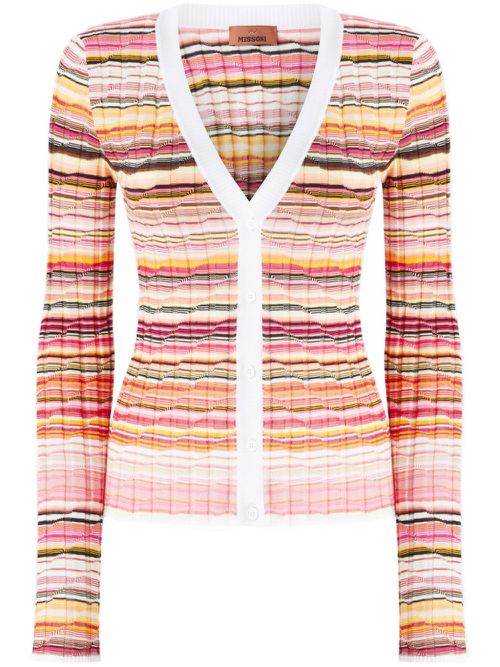 Striped cardigan - Pink