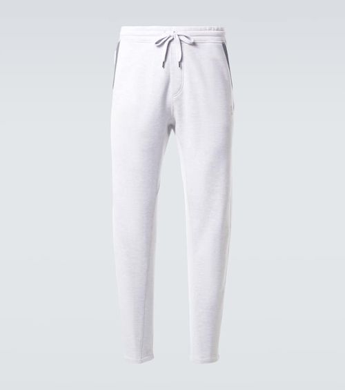 Cotton-blend jersey sweatpants