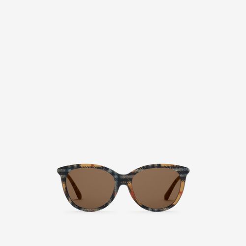 Tubular Check Round Sunglasses