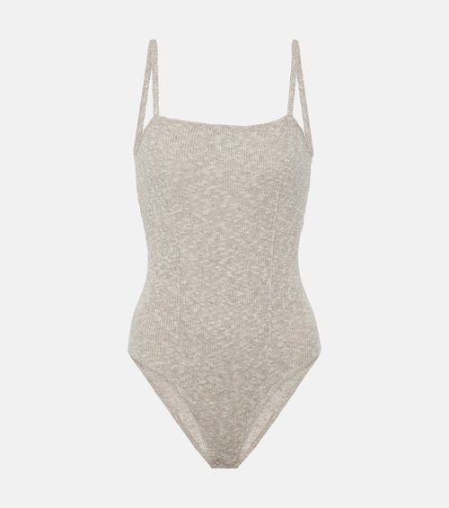 Knitted linen and cotton bodysuit
