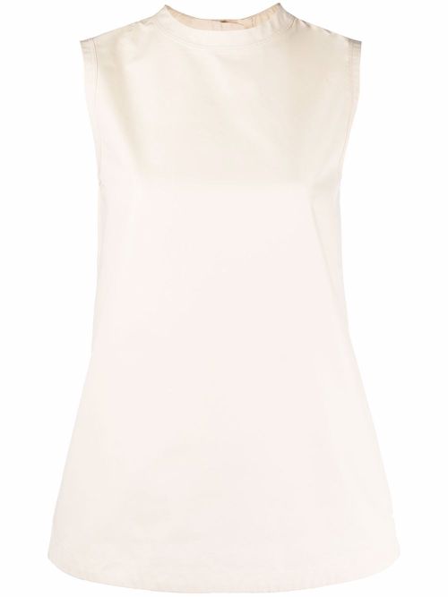 Sleeveless cotton top - Neutrals