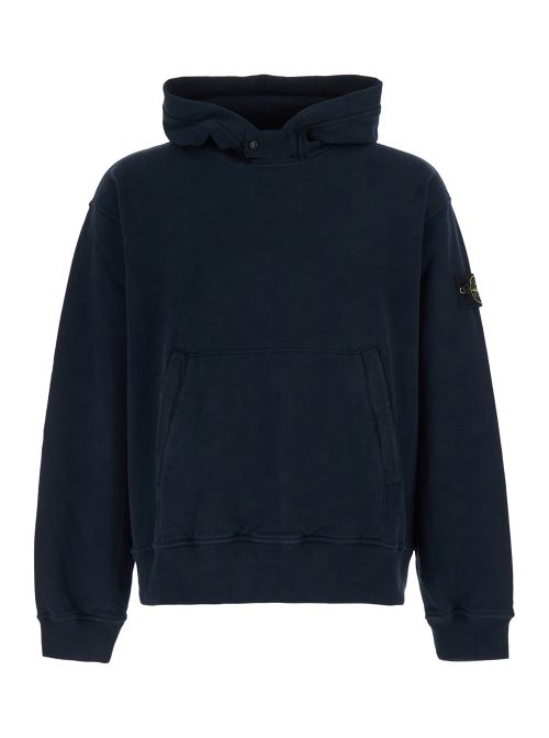 Cotton Hooded Hoodie — Navy