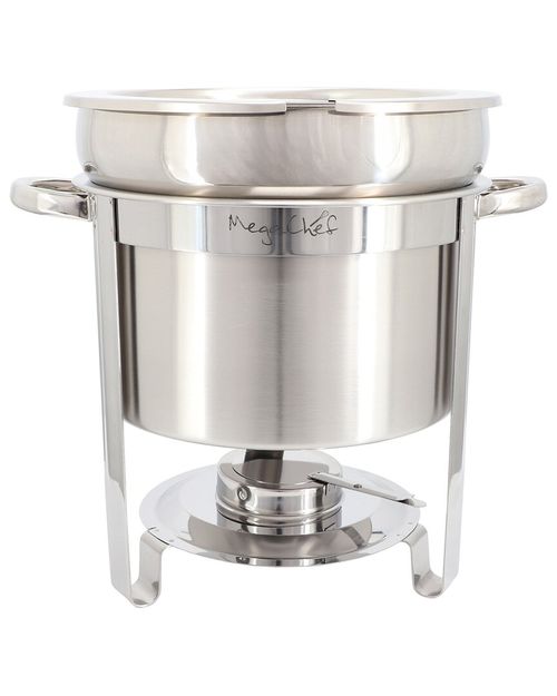 MegaChef 11.6qt Round Stainless Steel Professional Soup Chafing Dish