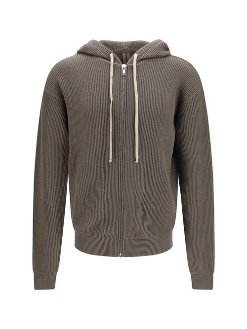 Ribbed Virgin Wool Hoodie — Gray