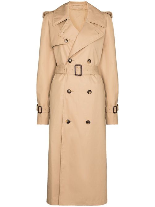 Belted double-breasted trench coat - Neutrals