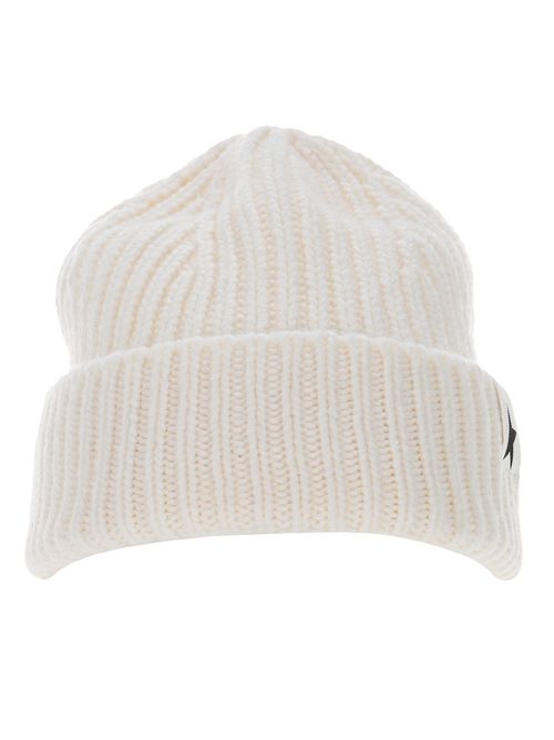 Ribbed star-patch beanie