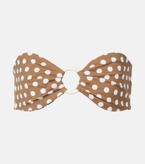 Marysia Coronada polka-dot bandeau bikini top