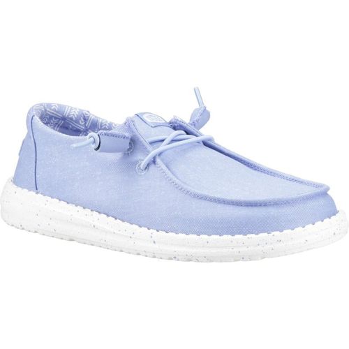 Heydude Wendy Stretch Canvas Textile Women's Hydrangea Blue Loafer
