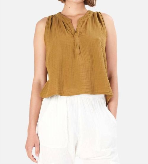 Nepore Drapy Sleeveless Top In Ranch