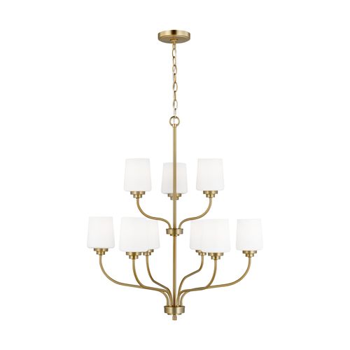 Windom 9-Light Traditional Chandelier in Satin Bra