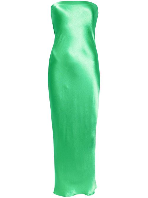 Moon Dance satin strapless dress - Green