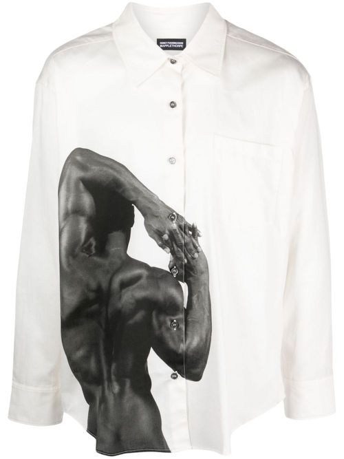 X Robert Mapplethorpe photograph-print cotton shirt - White