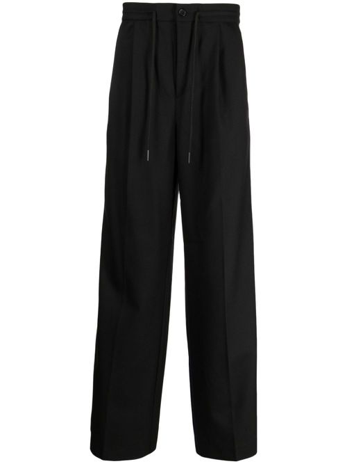 Pressed-crease tailored trousers - Black
