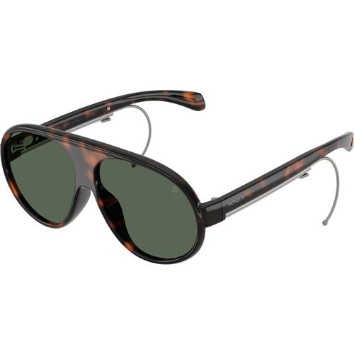 Moncler Uniseks Moncler ME8007U VANTAJ 502171 Zonnebrillen Geïnjecteerd Schildpad Groente Piloot Normaa