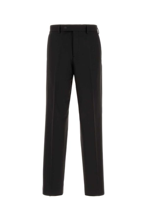 Wool Blend Trousers — Brown