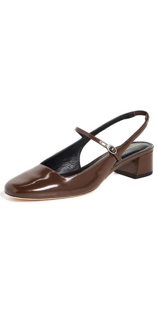 Maddox Slingback Heels Espresso Leather