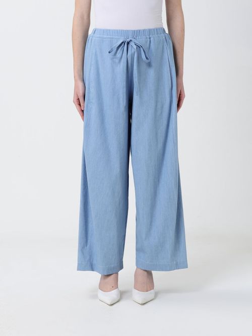 Pants Woman color Gnawed Blue