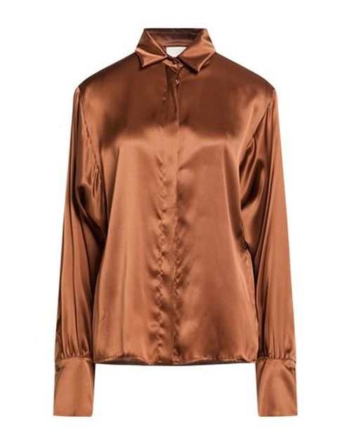 Woman Shirt Brown Size 1 Silk