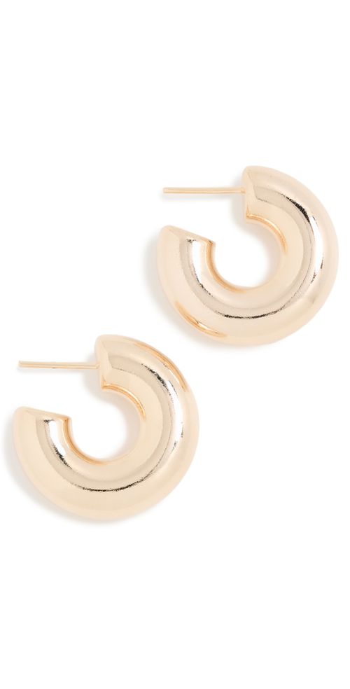 Bubble Hoop Earrings Gold One Size
