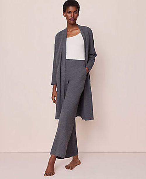 Ann Taylor Ribbed Lounge Duster