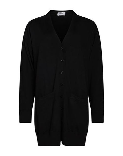Woman Cardigan Black Size 6 Merino Wool