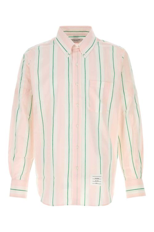 Striped Cotton Shirt — Pink