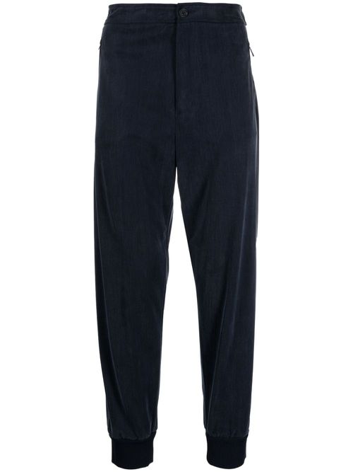 Jersey tapered track pants - Blue