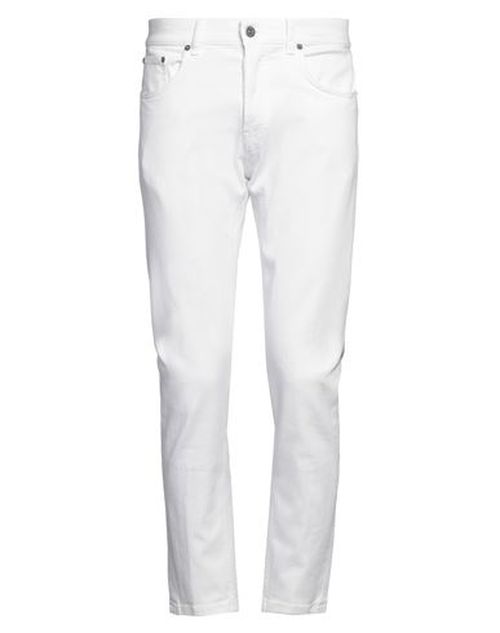 Dondup Man Jeans White Size 31 Cotton, Elastomultiester, Elastane