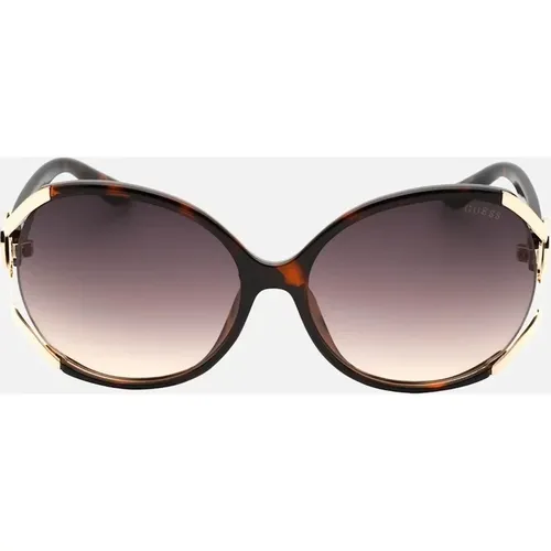 Women's Guess Gradient Brown Lens Dark Havana Brown Sunglasses - Size: ONE size