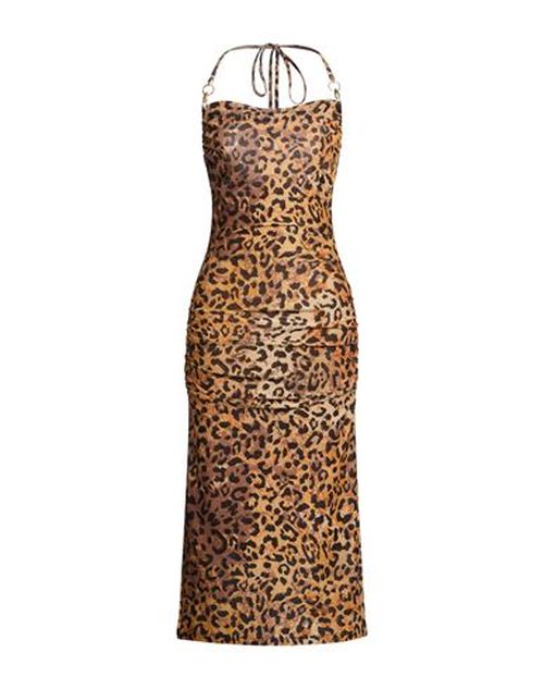 Woman Midi dress Mandarin Size 12 Polyester, Metallic Polyester, Polyamide, Elastane