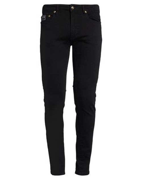 Man Jeans Black Size 34 Cotton, Elastane