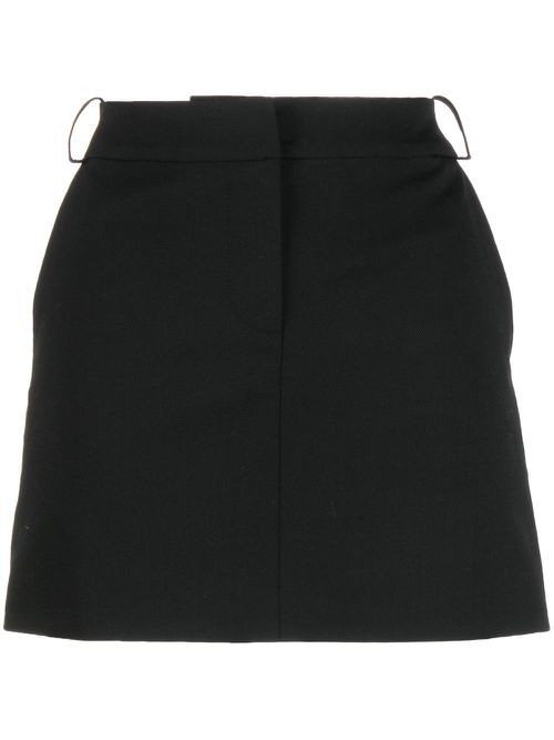 Wool-blend mini skirt - Black
