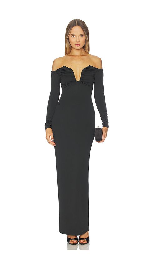 Superdown Aya Maxi Dress in Black. XL. Also in L, M, S
