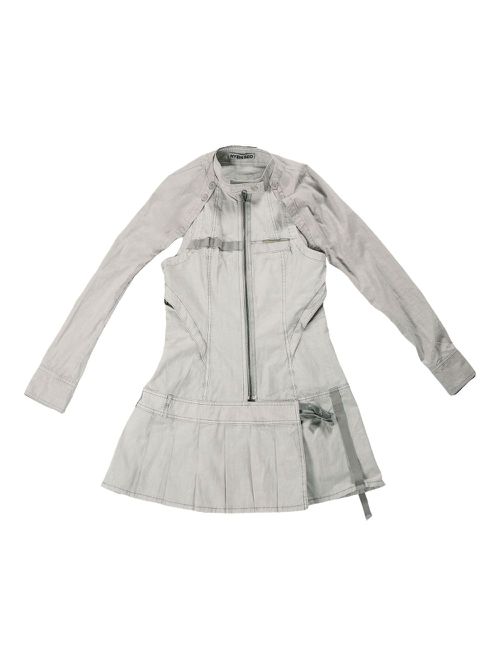 Hyein Seo cotton pleated dress - Grey