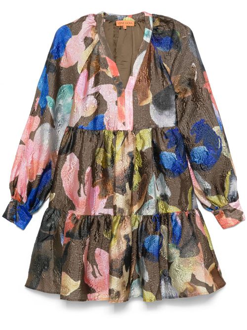 Aquarelle Garden-print dress - Green