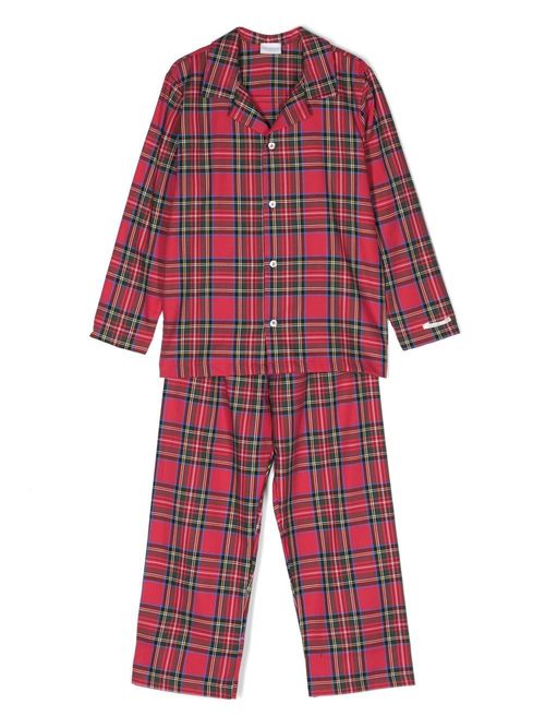 Tartan long-sleeve pyjamas - Red