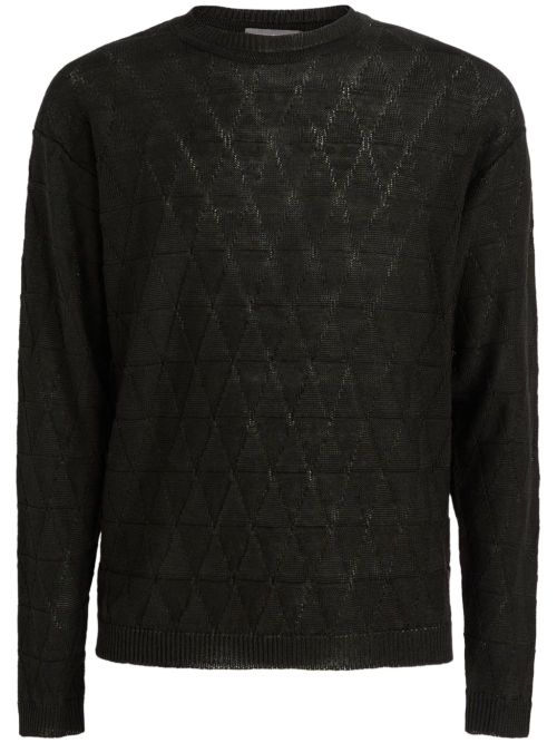 Diamond-pattern jumper - Black