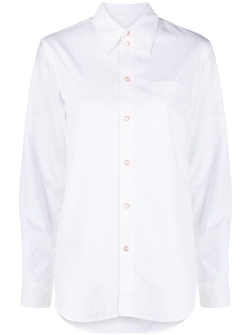 Long-sleeve cotton shirt - White