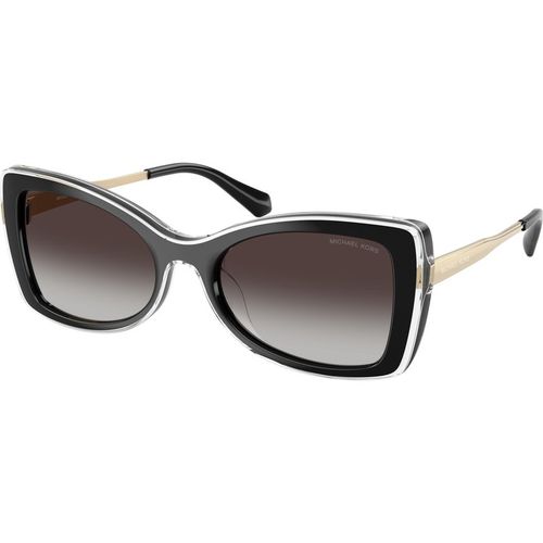 Michael Kors Vrouw Michael Kors MK2272U MALAGA 30058G Zonnebrillen Geïnjecteerd Zwart Grijs Vlinder Normaal Genuanceerd
