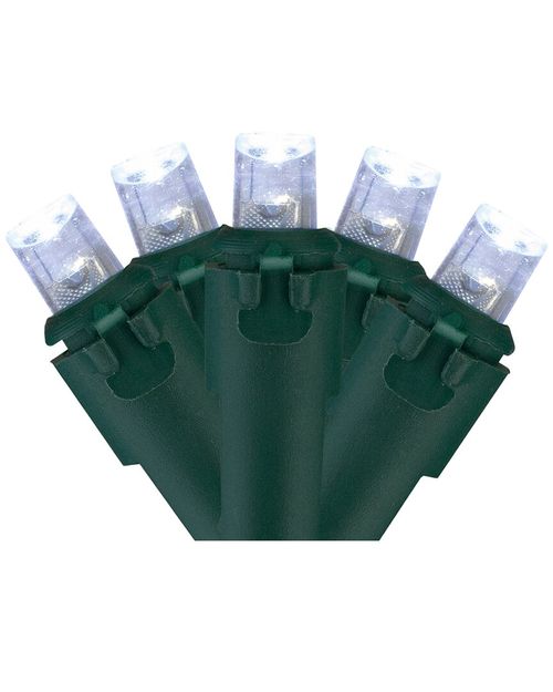 Northlight 100 White LED Wide Angle Christmas Lights - 33 ft Green Wire