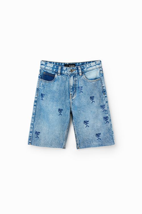 Now denim Bermuda short