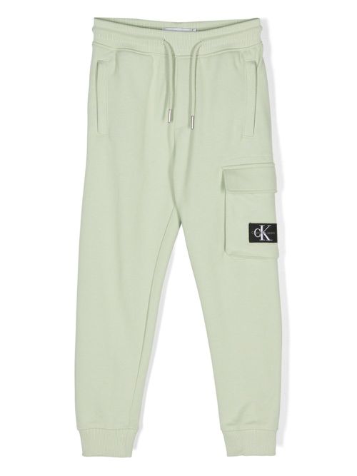 Mid-rise cargo track trousers - Green