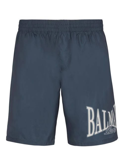 College-Logo Swim Shorts — Navy