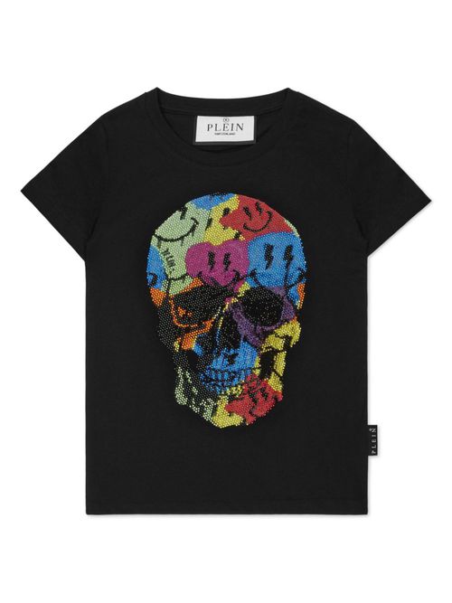 Pure Smile crystal-embellished T-shirt - Black