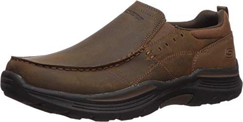 Skechers Mens Expended -Seveno Leather Slip On Moccasin