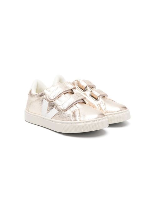 Esplar metallic touch-strap sneakers - Gold