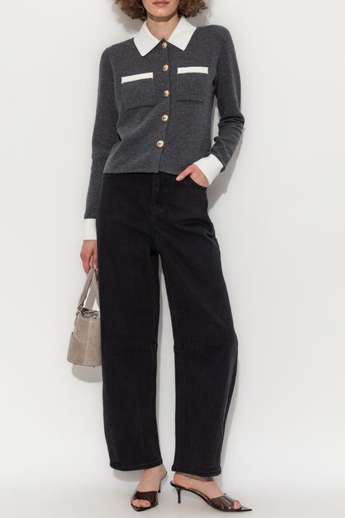 Buttoned Cardigan, Women's, Grey