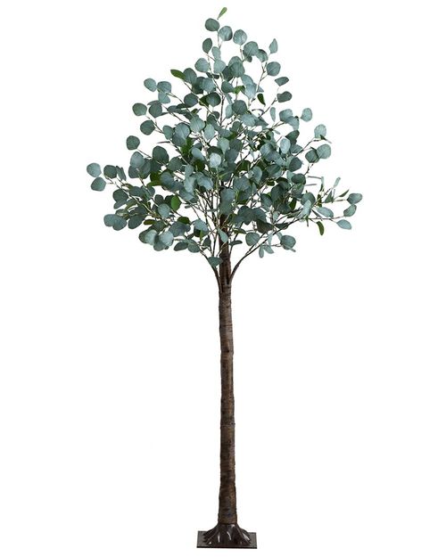 6ft Lighted Artificial Eucalyptus Tree with 420 Warm White LED  Lights