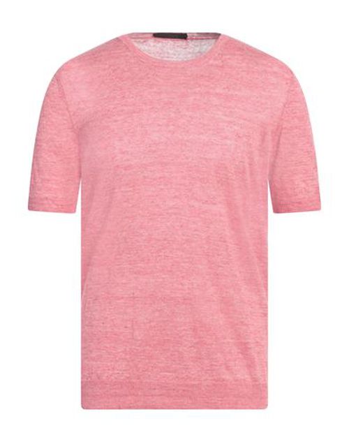 Man Sweater Magenta Size 40 Linen