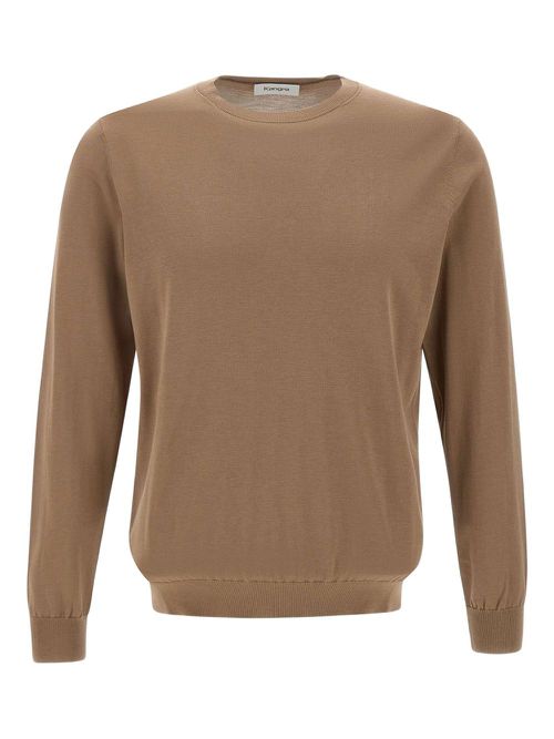 Crew-neck long-sleeve sweater - Brown
